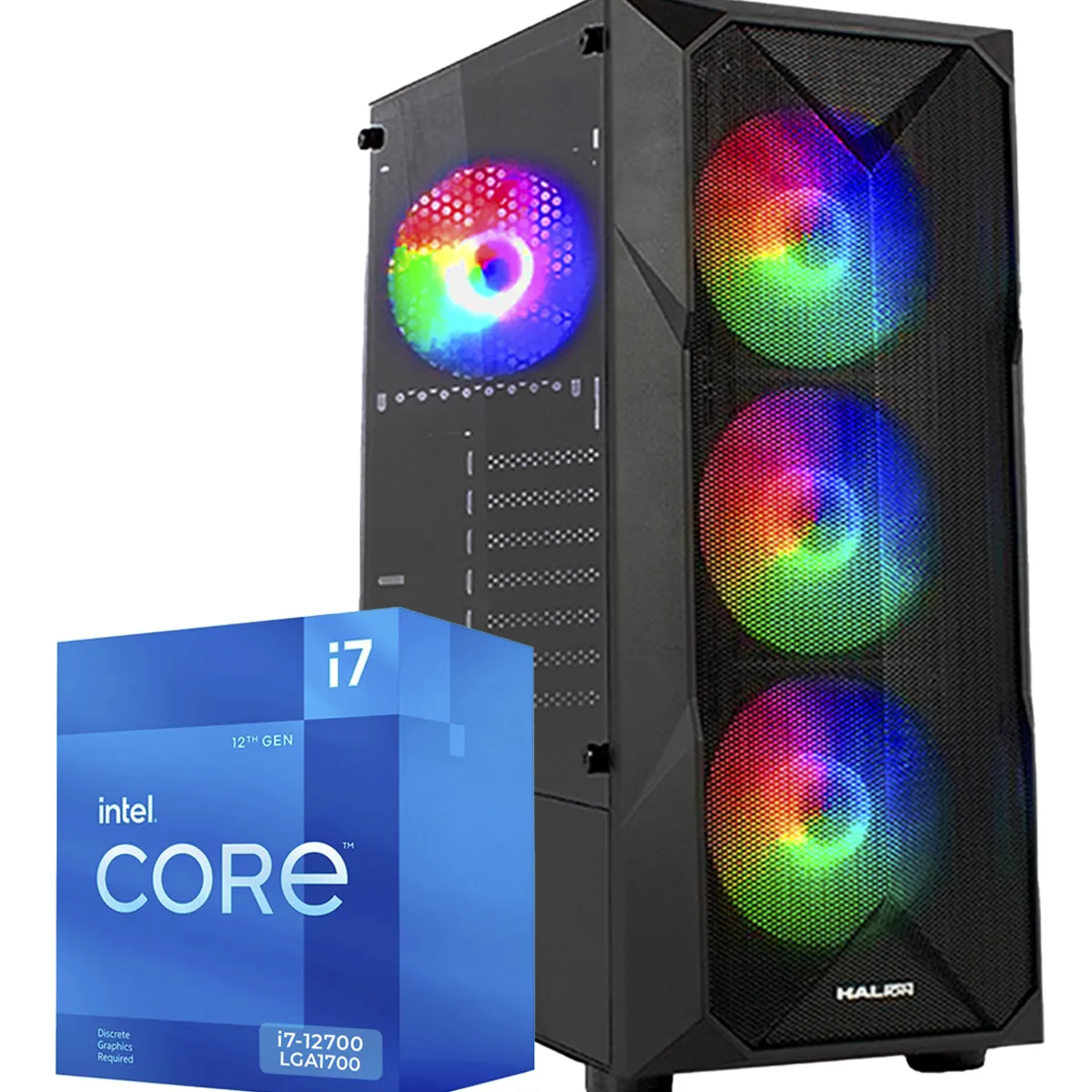 INTEL - Computadora Pc Intel Core I7 12700 RAM 16GB SSD 500GB Monitor 22 Full HD