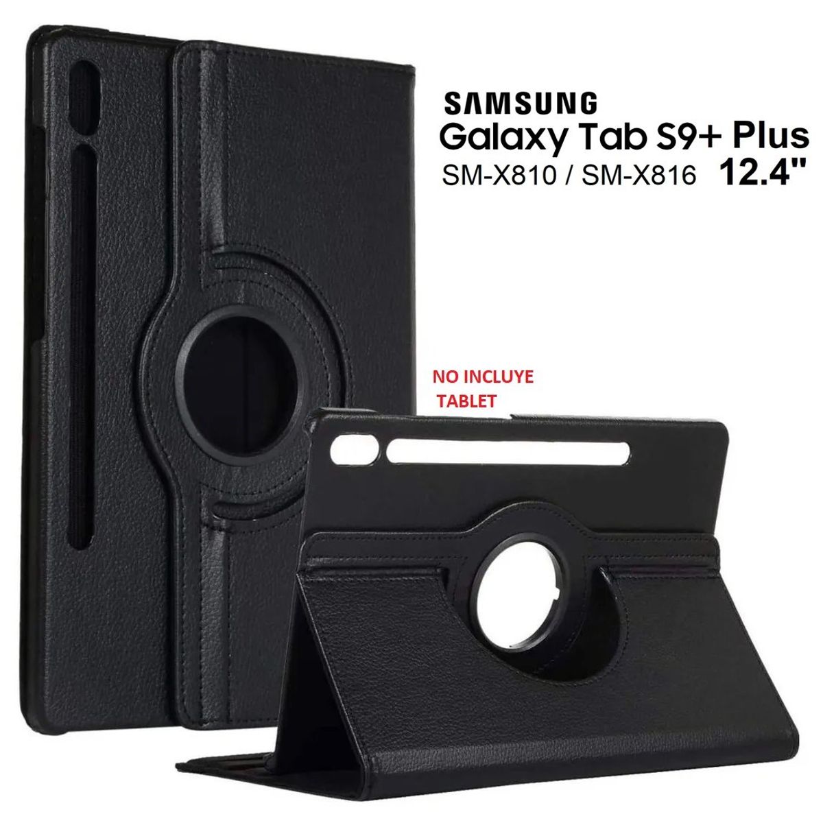 GENERICO - Funda Giratoria para Samsung Tab S9 Plus 12.4 SM-X810 Case Protector