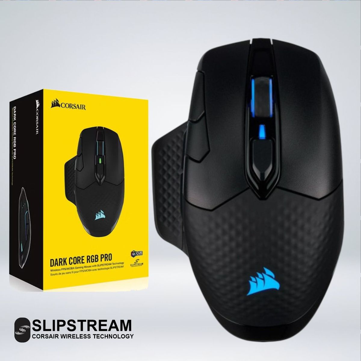 CORSAIR - MOUSE GAMER CORSAIR DARK CORE RGB PRO WIRELESS 18K DPI