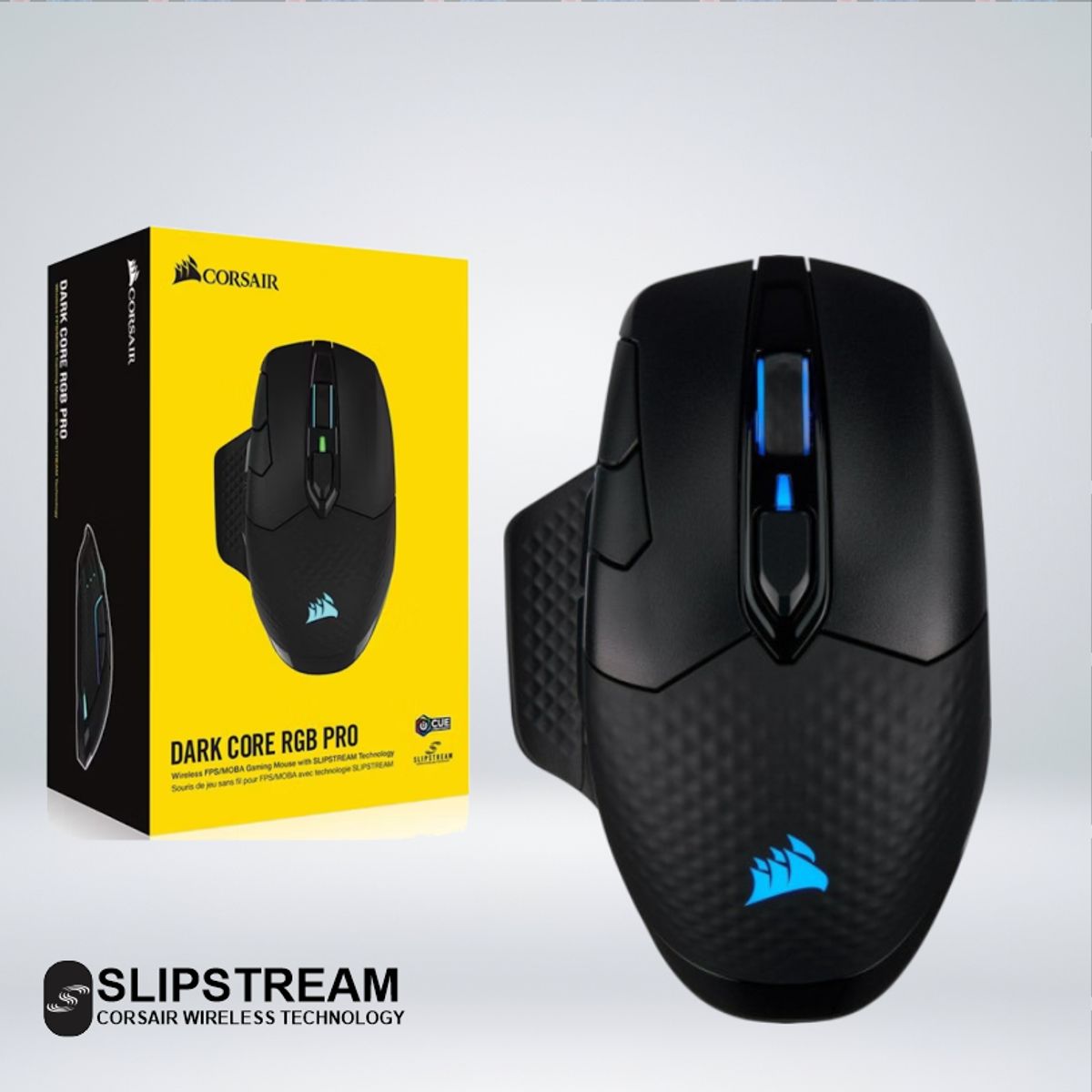 CORSAIR - MOUSE GAMER CORSAIR DARK CORE RGB PRO WIRELESS 18K DPI