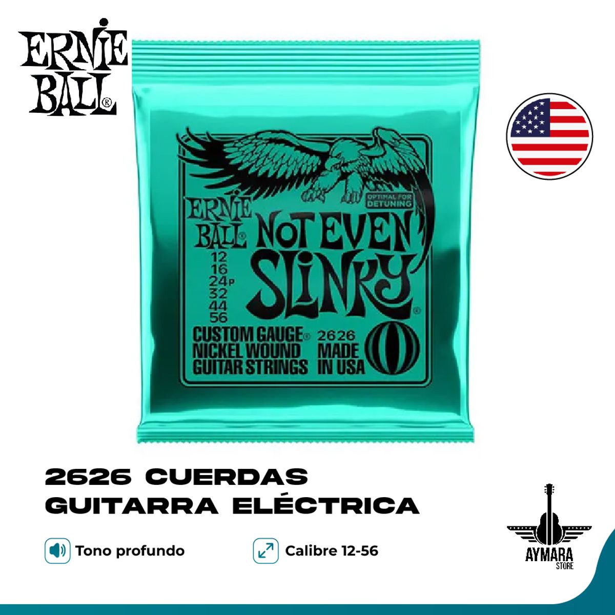 ERNIE BALL - Ernie Ball 2626 Cuerdas Guitarra Electrica 12/56
