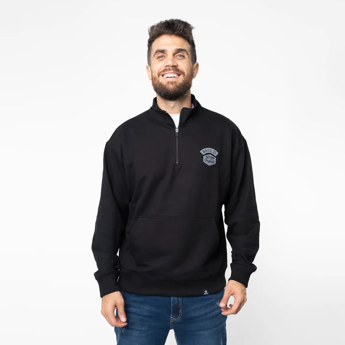 BRONCO - POLERA DI24ORIGINALES FRENCH TERRY NEGRO