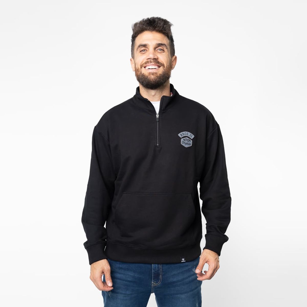 BRONCO - POLERA DI24ORIGINALES FRENCH TERRY NEGRO