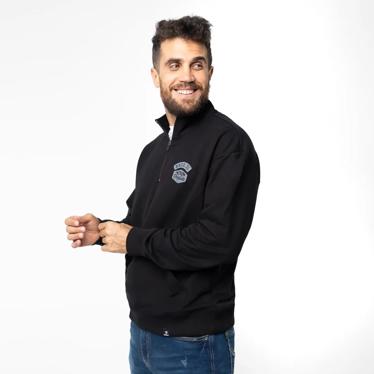 BRONCO - POLERA DI24ORIGINALES FRENCH TERRY NEGRO