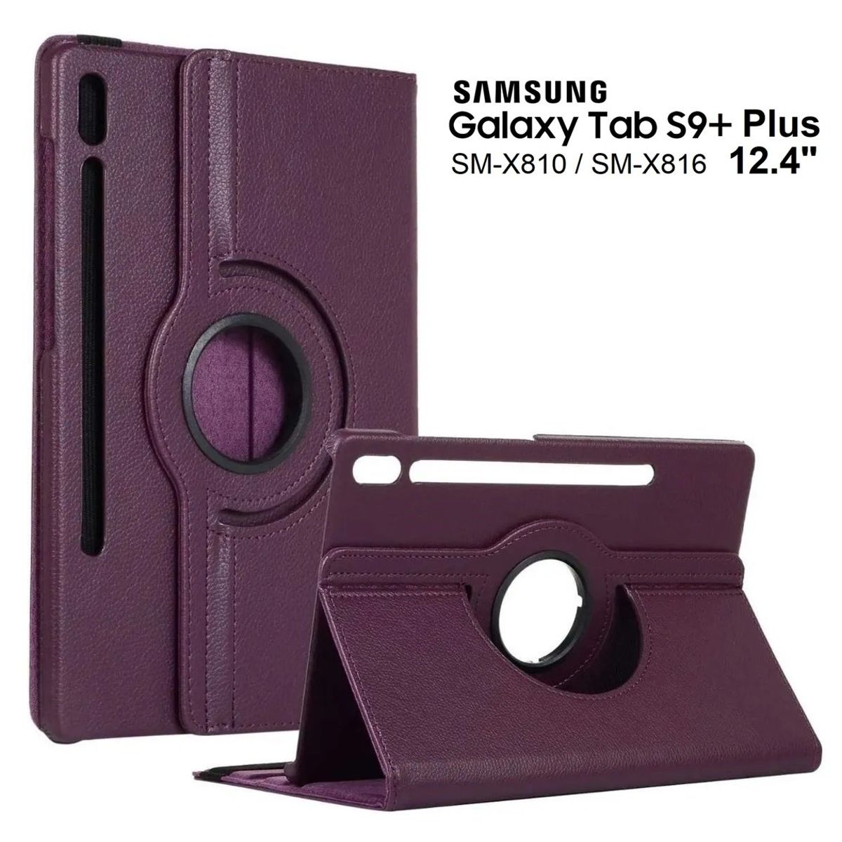 GENERICO - Funda Giratoria para Samsung Tab S9 Plus 12.4 SM-X810 Case Protector
