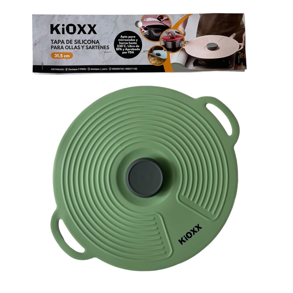 KIOXX - Tapa para Ollas y Sartenes de 31cm de Silicona KiOXX