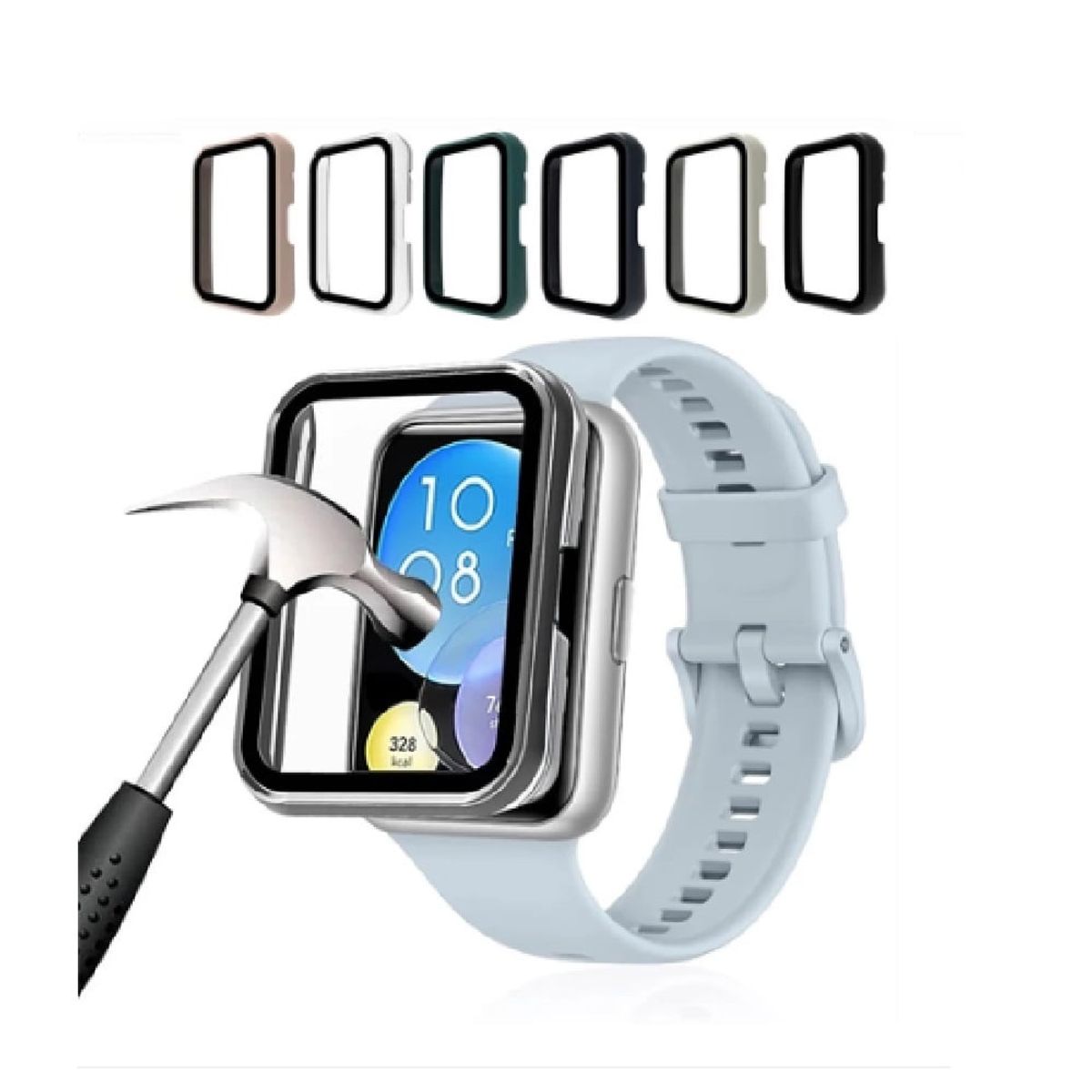 GENERICO - CASE FUNDA PARA SMARTWATCH HUAWEI FIT 1 TRANSPARENTE