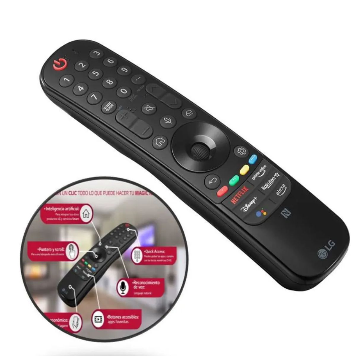 LG - Control Magic LG MR23GN Con Botón Alexa Y LG Channels Modelo 2023