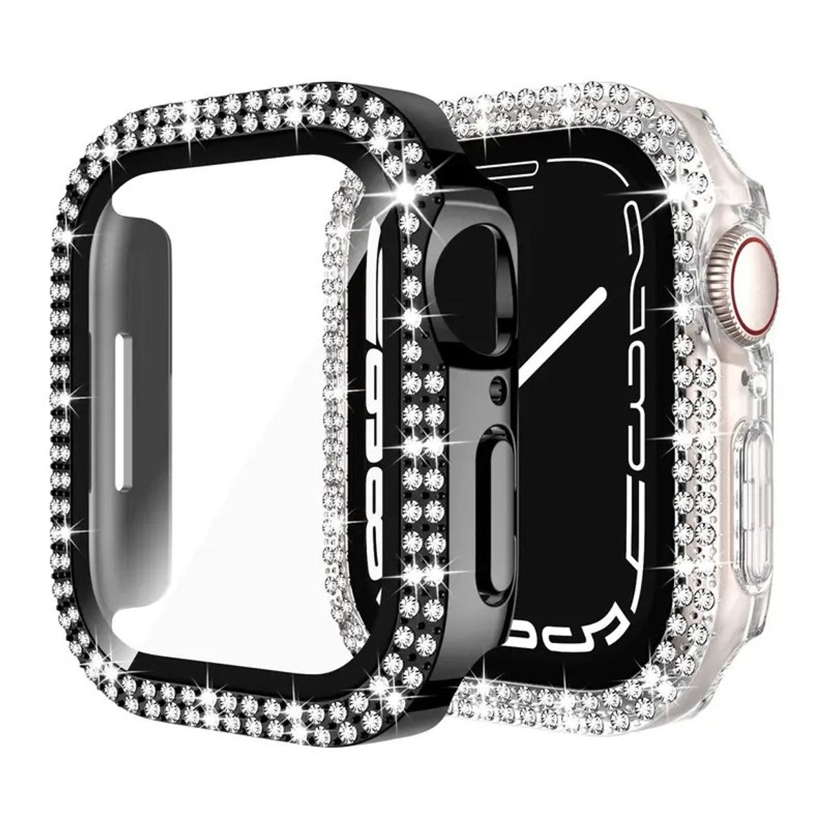 GENERICO - CASE FUNDA CON PIEDRITAS PARA APPLEWATCH DE 49MM NEGRO