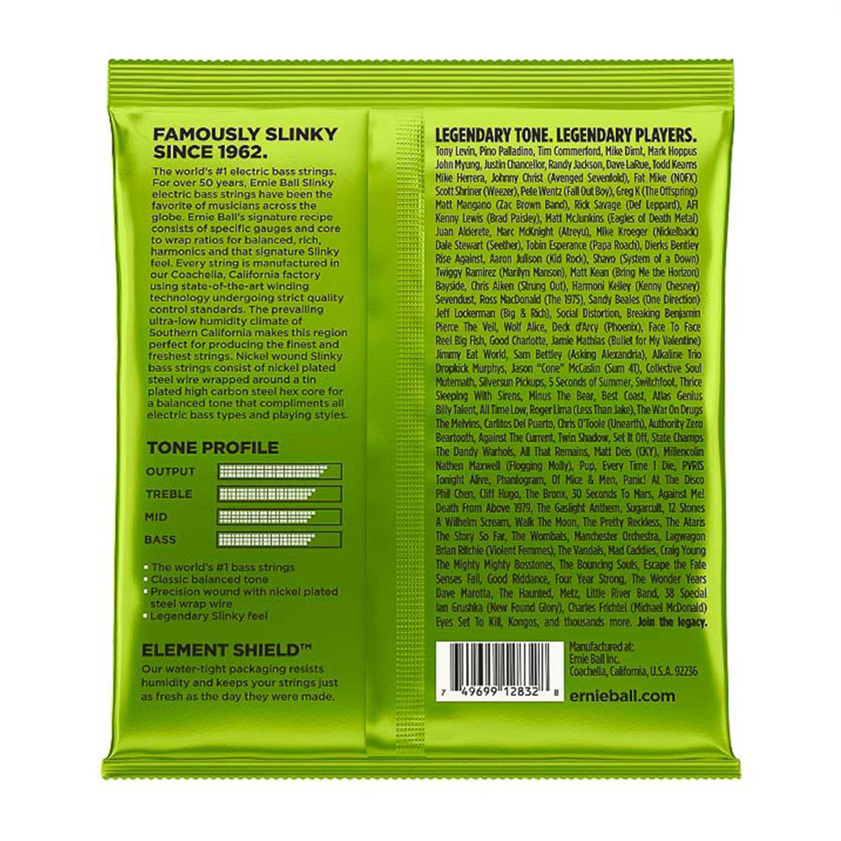 ERNIE BALL - Ernie Ball 2832 Cuerdas Bajo Eléctrico 50/105