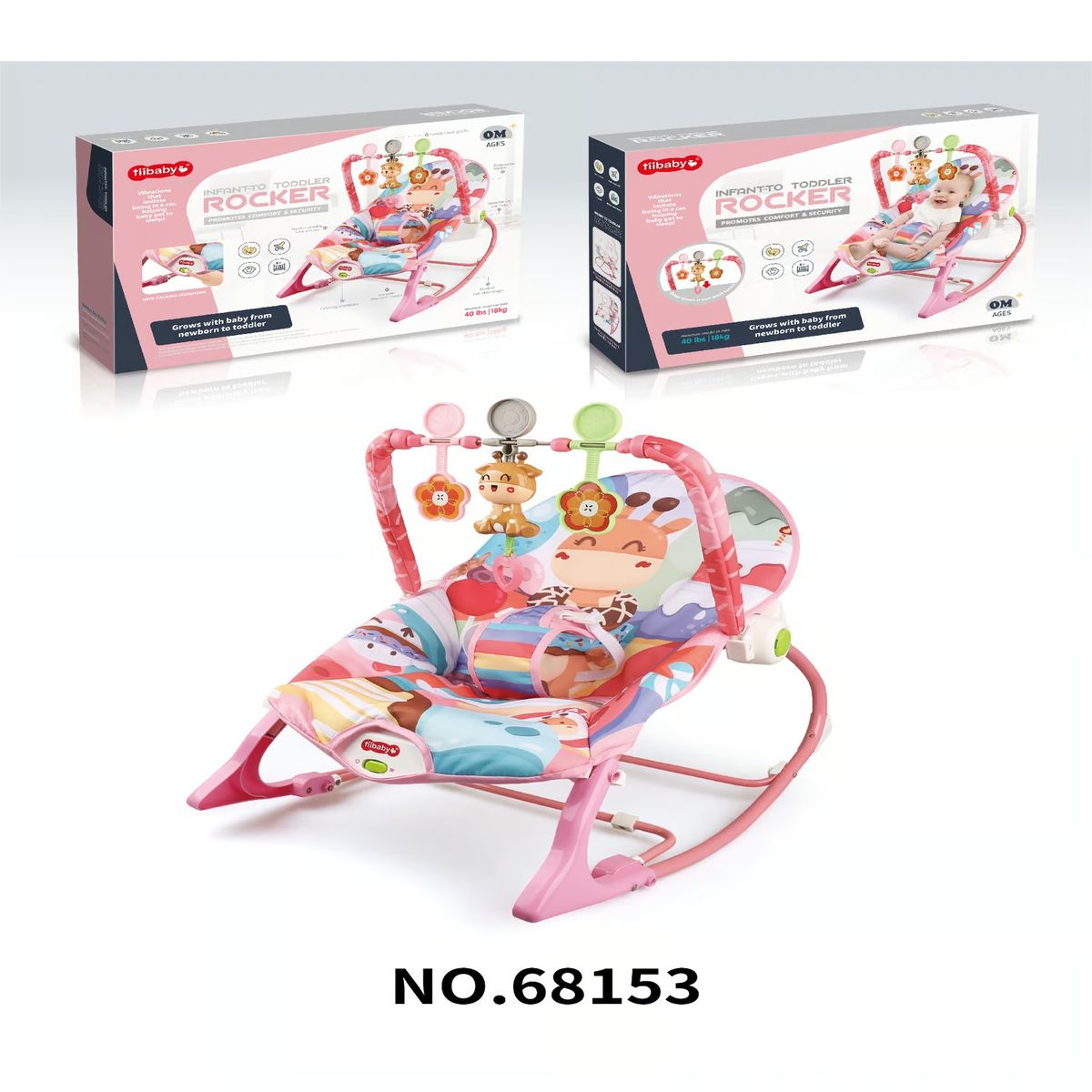 GENERICO - SILLA MECEDORA EN ROSADA SAFARI