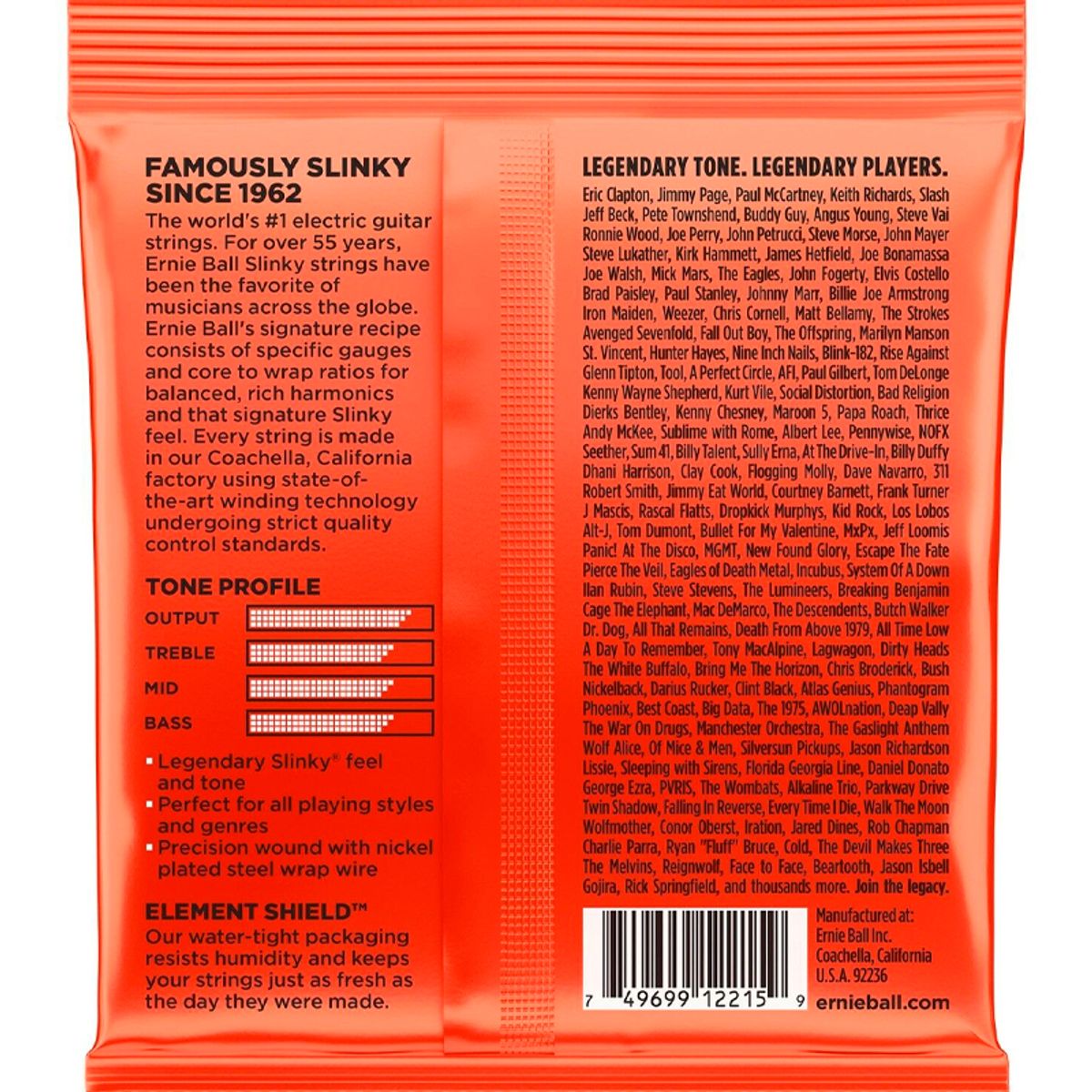 ERNIE BALL - Ernie Ball 2215 Cuerdas Guitarra Eléctrica 10/52