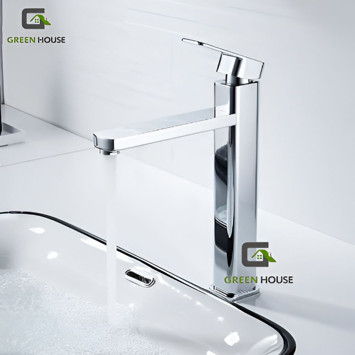 GENERICO - GRIFERIA DE LAVATORIO 30CM ALTO CROMADO AGUA FRIA PICO LARGO