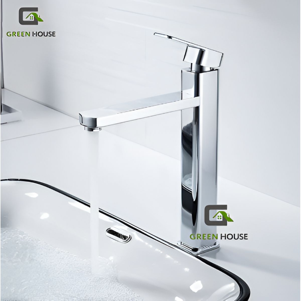 GENERICO - GRIFERIA DE LAVATORIO 30CM ALTO CROMADO AGUA FRIA PICO LARGO