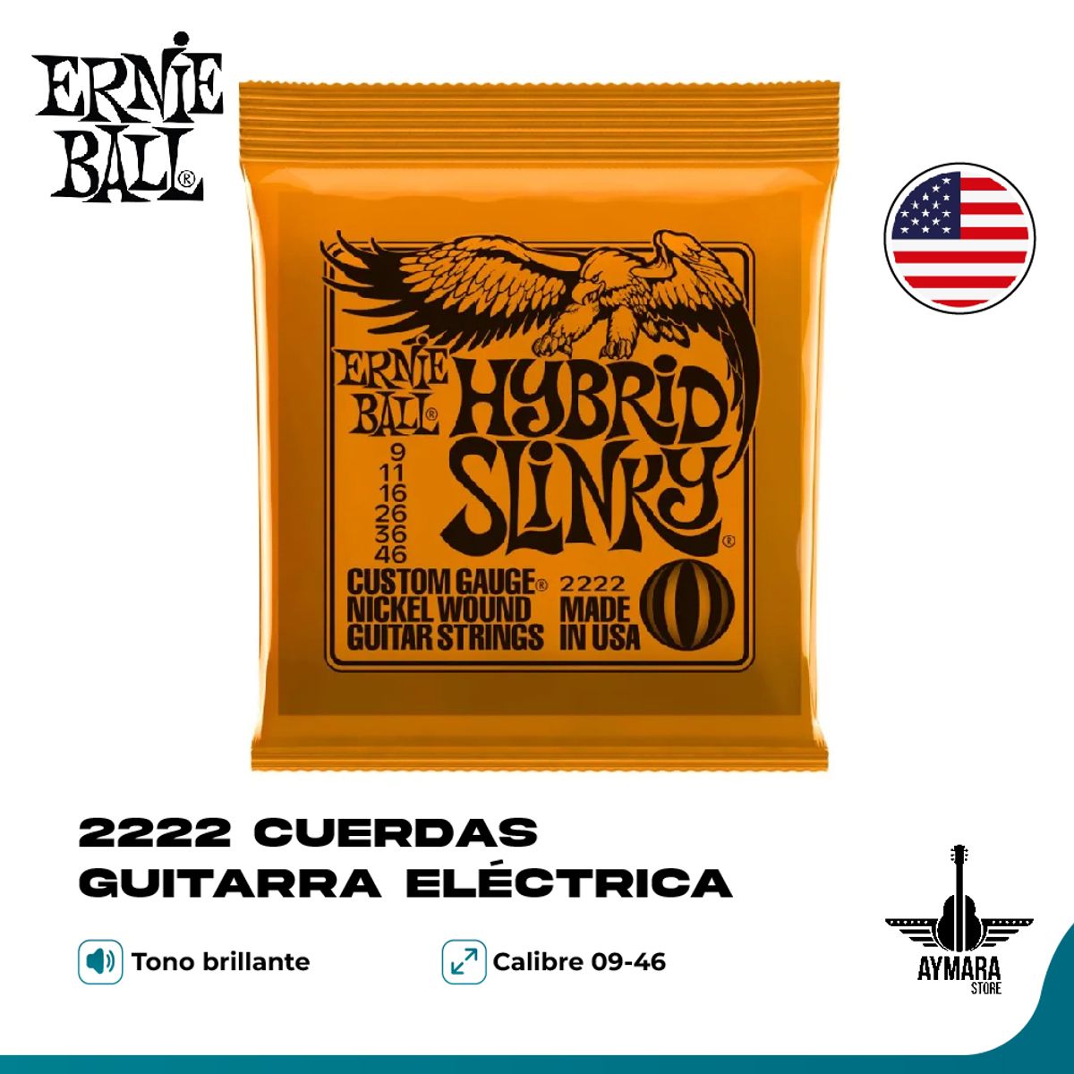 ERNIE BALL - Ernie Ball 2222 Cuerdas Guitarra Electrica 9/46