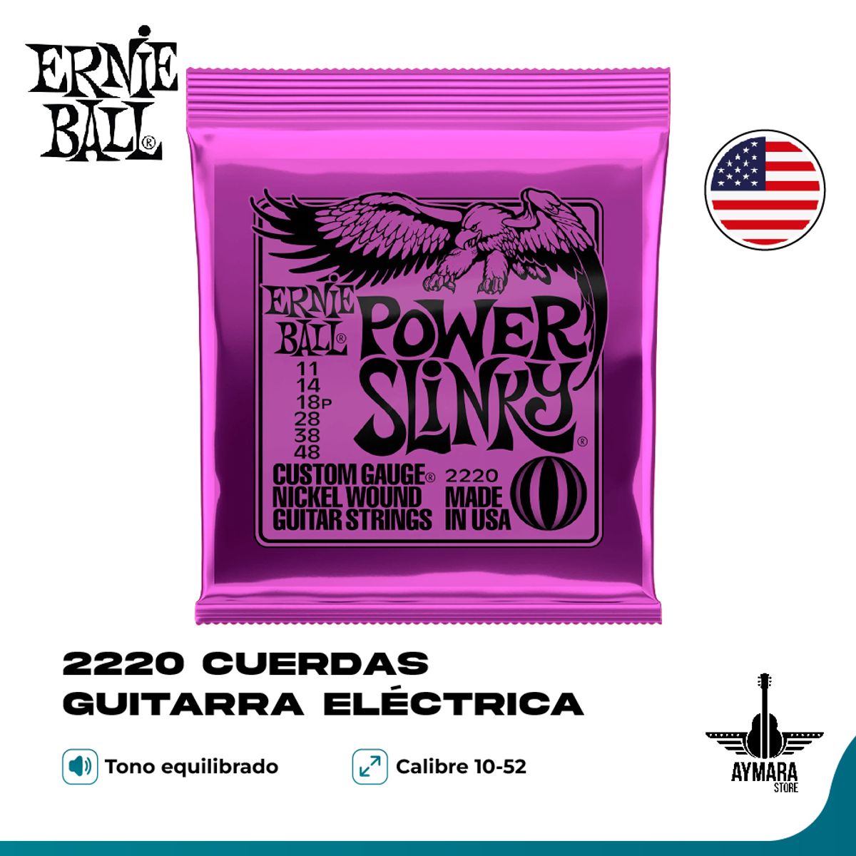 ERNIE BALL - Ernie Ball 2220 Cuerdas Guitarra Electrica 11/48