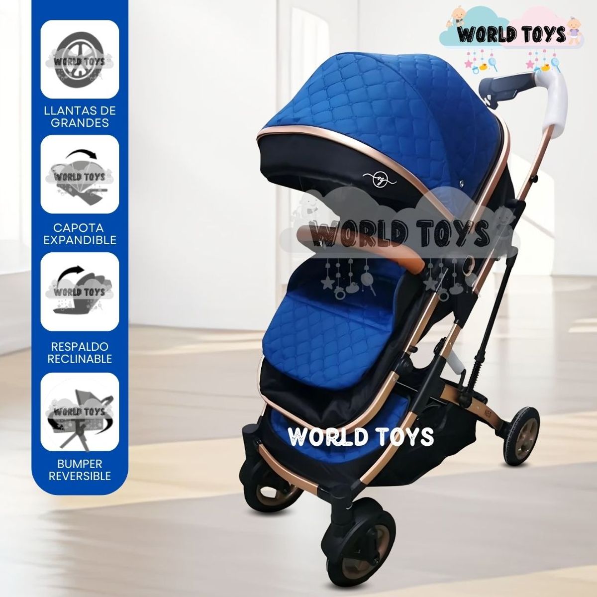 BABY - Coche Moisés de Lujo «NOA» Edición Limitada Blue