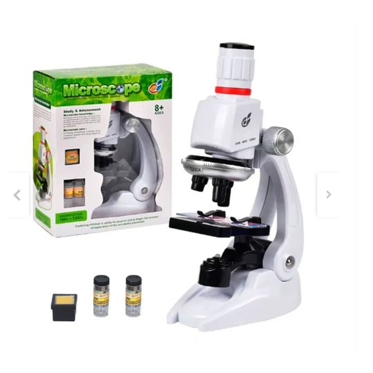 CORNER - Kit Microscopio biológico Ciencia Luz HD 450x Óptico