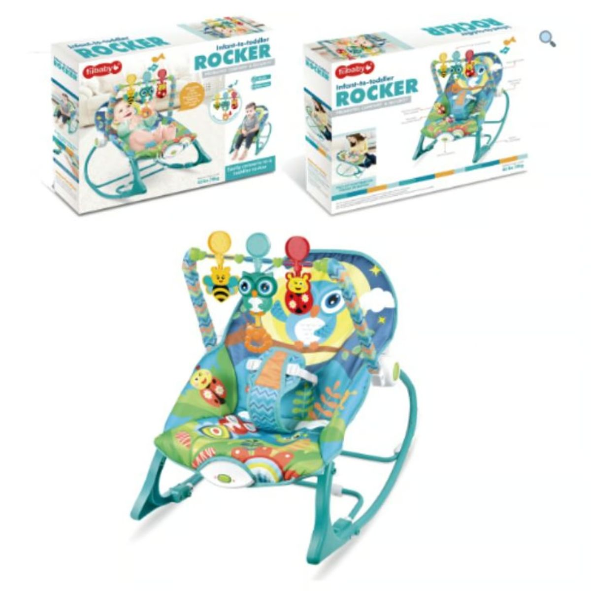 GENERICO - Silla Mecedora para Bebe color Verde