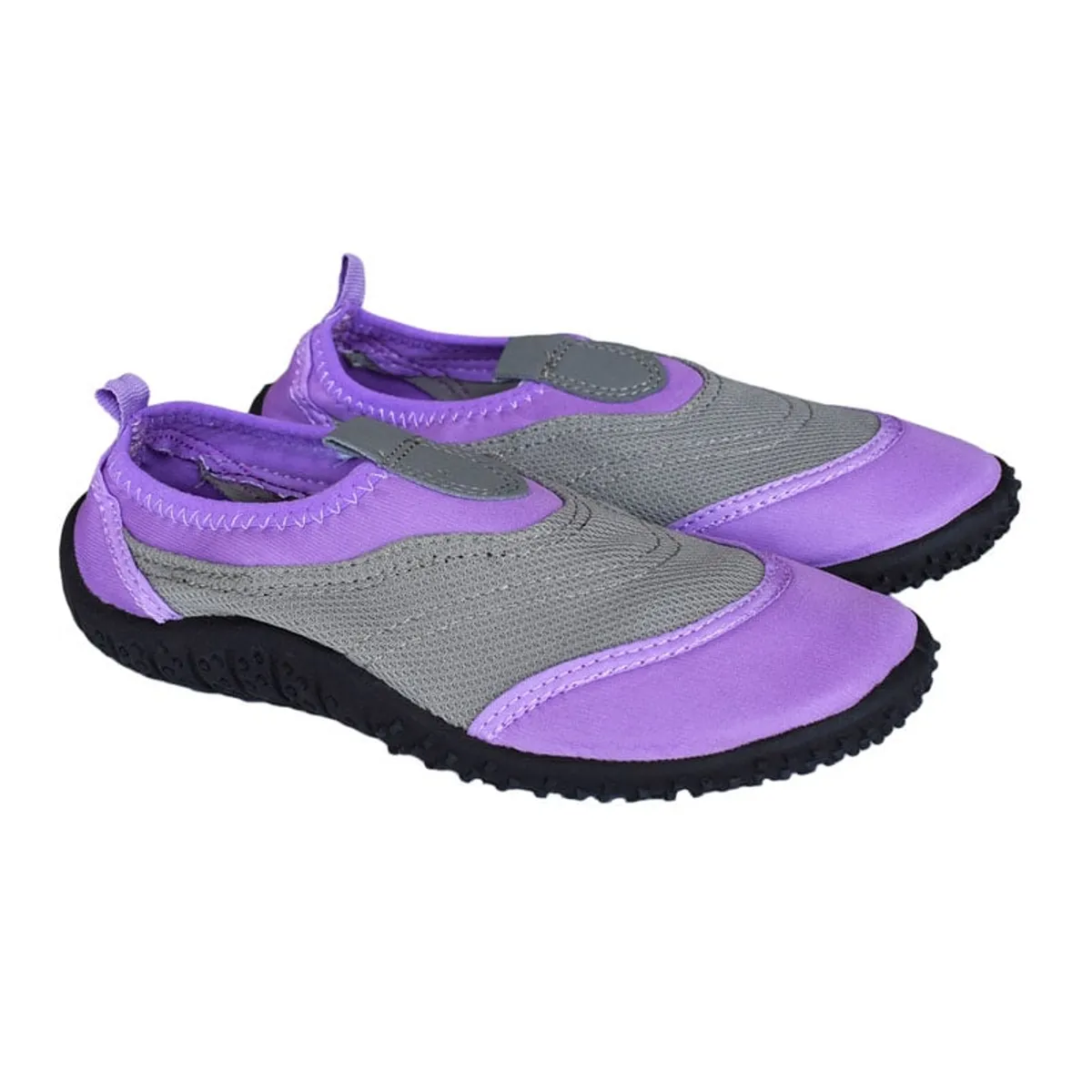 GENERICO - AQUASHOES - ZAPATILLAS DE AGUA ACAPULCO LILA PLOMO TALLAS 24 AL 34