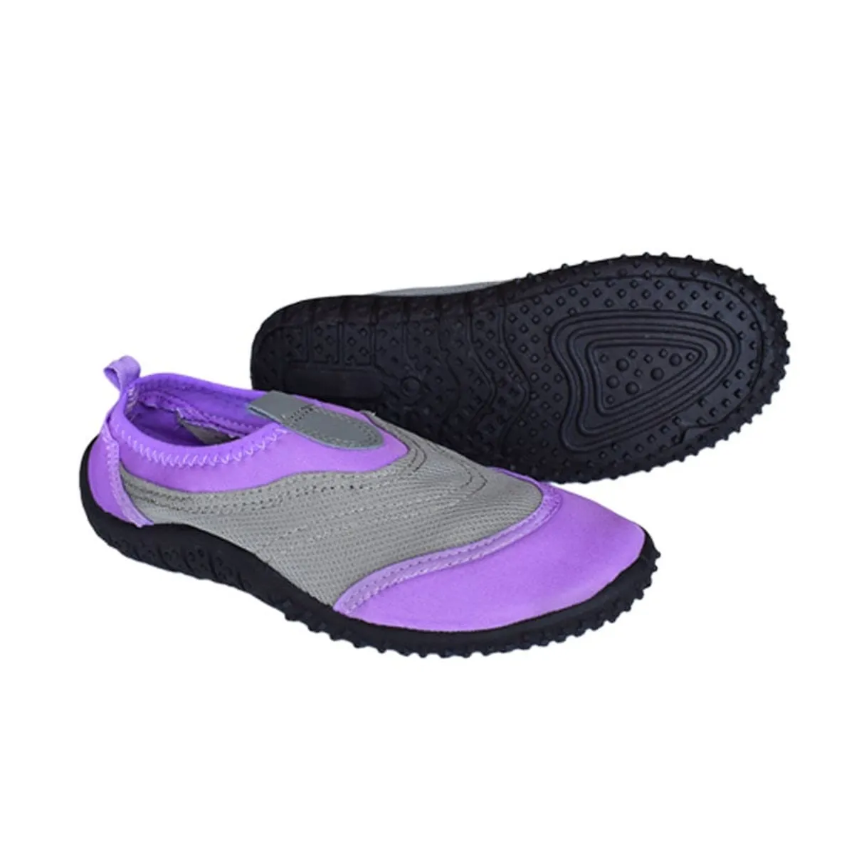 GENERICO - AQUASHOES - ZAPATILLAS DE AGUA ACAPULCO LILA PLOMO TALLAS 24 AL 34