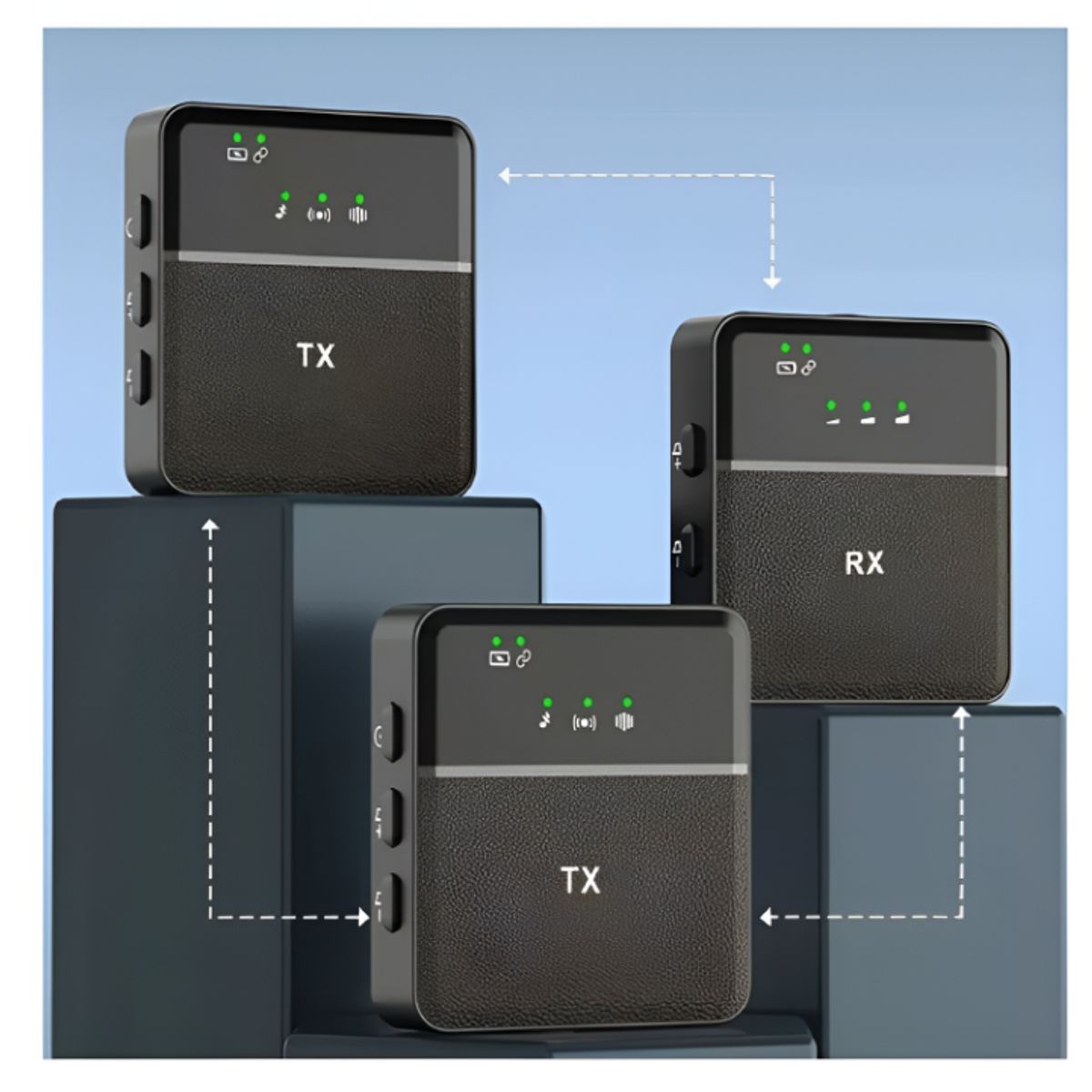 SEISA - Micrófonos Inalámbricos Doble Tipo C Retorno de Audio 3.5 mm SX9-IP