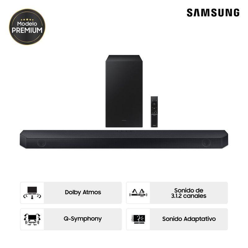 SAMSUNG - Soundbar Samsung Bluethooth 3 1 2 CH HW-Q600CP/PE