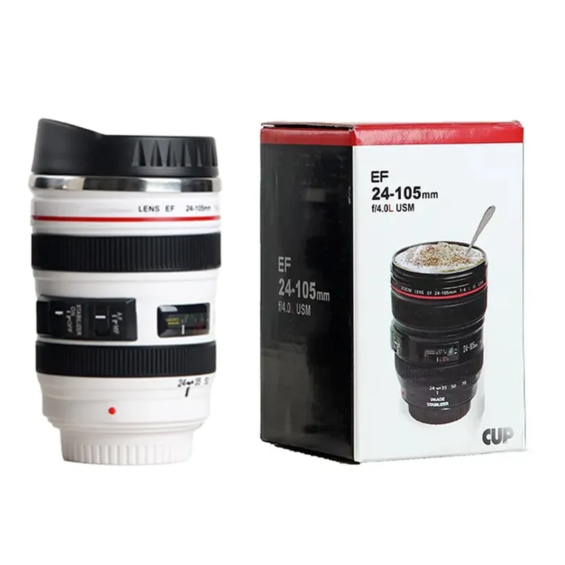 GENERICO - Taza Termica Lente Fotografico Tomatodo Mug Camara Cafe Te Blanco