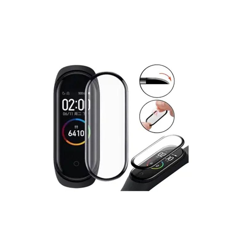 GENERICO - Vidrio para Mi Band 4 Templado Mica 3D para Xiaomi - Negro