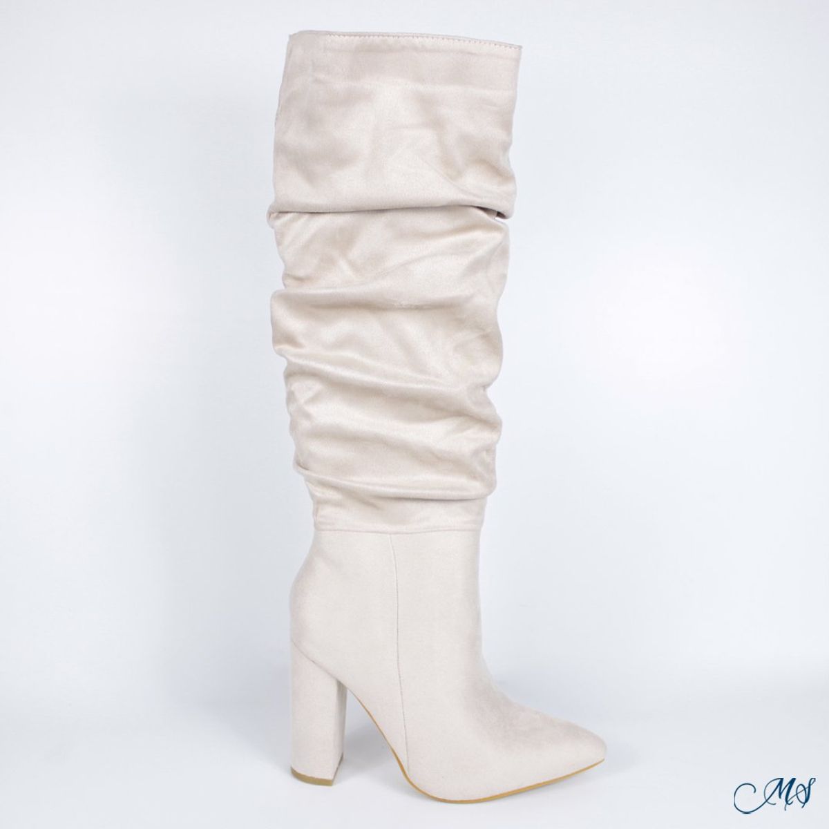 MARGLO SHOES - Botas Altas Gamuza Mujer Beige M69