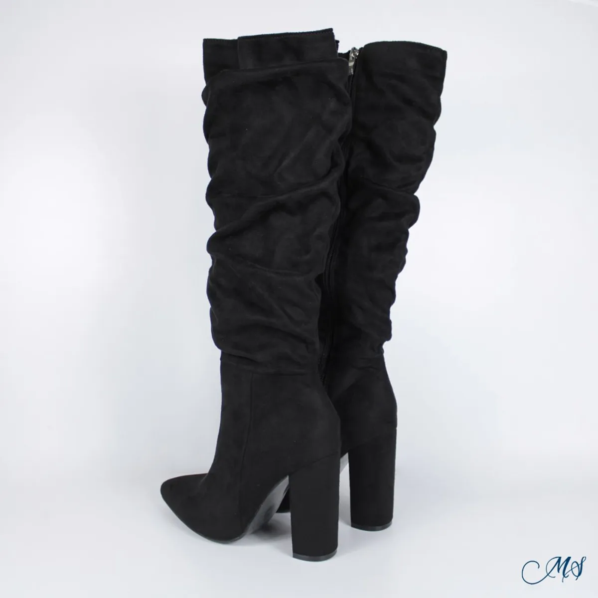 MARGLO SHOES - Botas Altas Gamuza Mujer Negro M69