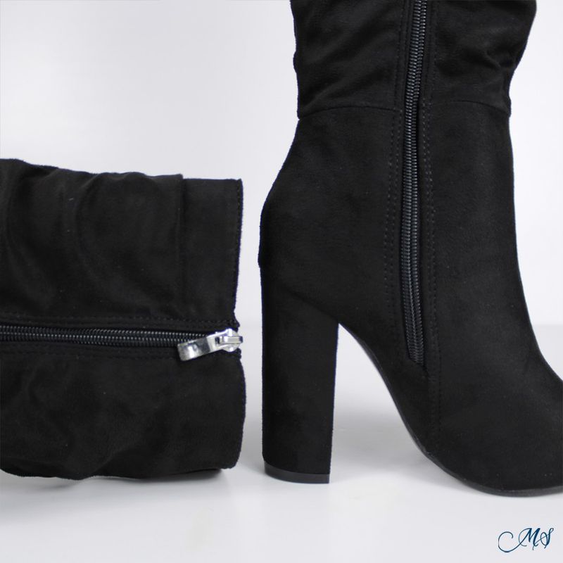 Botas Altas Gamuza Mujer Negro M69 MARGLO SHOES