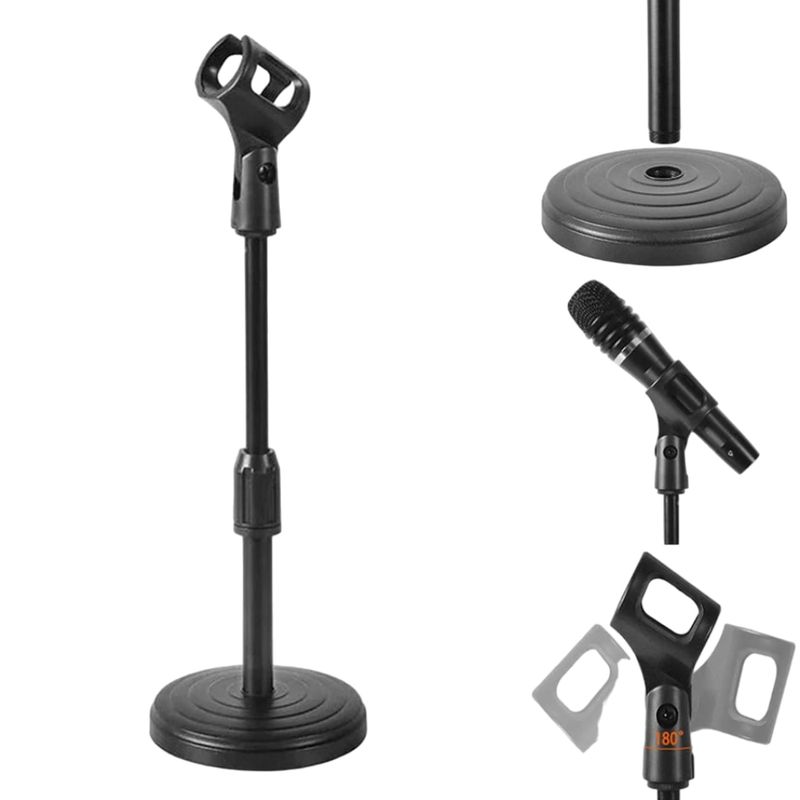 GENERICO - Soporte con Base para Microfono Escritorio Mesa