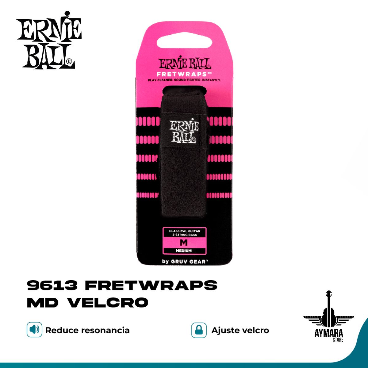 ERNIE BALL - Ernieball 9613 Fretwraps Md Velcro