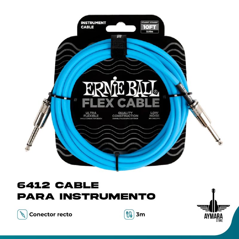 ERNIE BALL - Ernieball 6412 Cable Instrumento 3M
