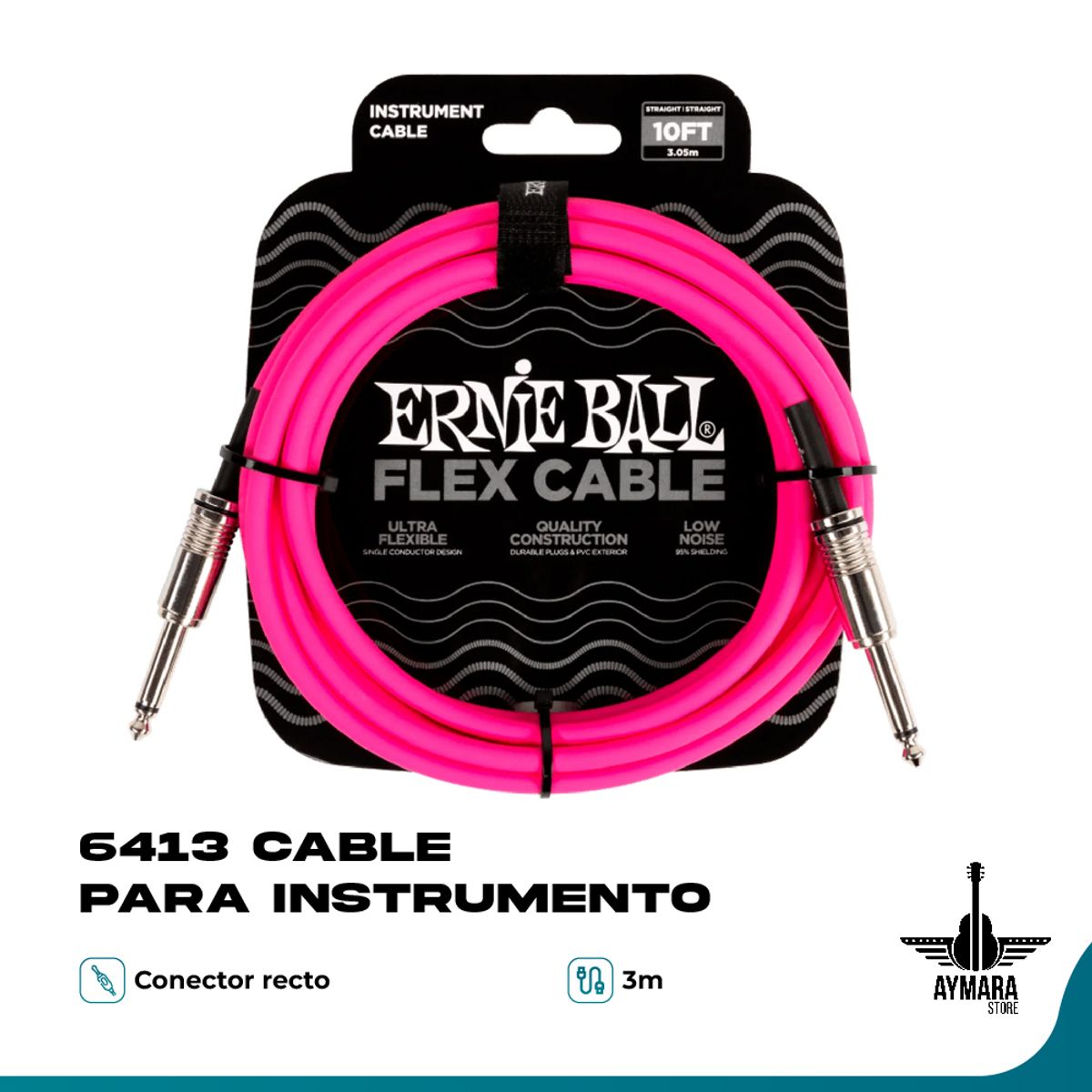 ERNIE BALL - Ernie Ball 6413 Cable Instrumento 3M