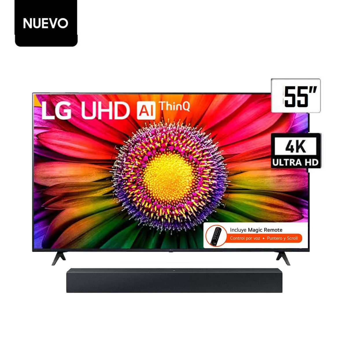 LG - Televisor LG 55 Smart TV 4K UHD Frameless 55UR7300  Magic