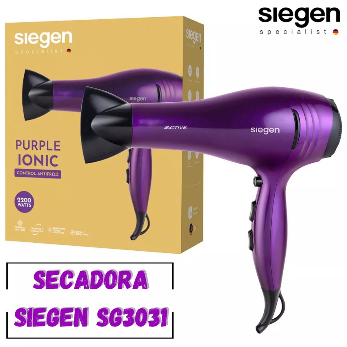 SIEGEN - Secadora de Cabello Siegen SG 3031