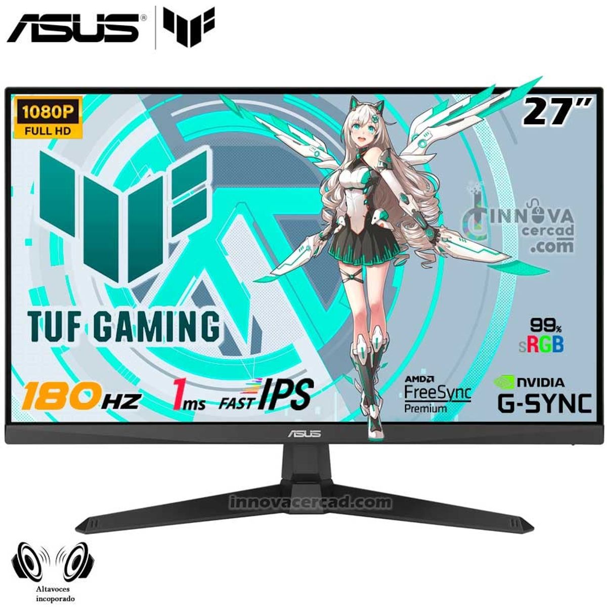 ASUS - Monitor Asus TUF Gaming VG279Q3A 27 FHD Fast IPS 180Hz,1MS G-Sync