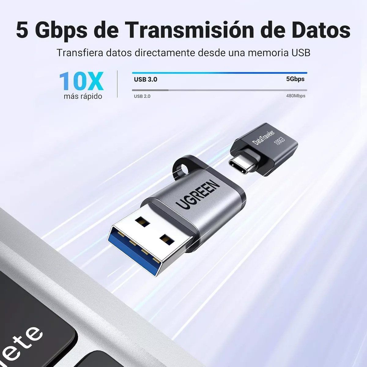UGREEN - Adaptador tipo c hembra a usb 3.0 3.1 macho 5 gbps ugreen