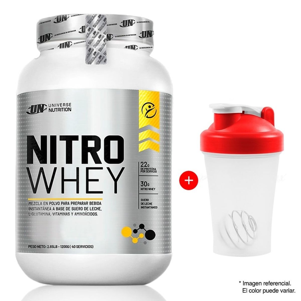 UNIVERSE NUTRITION - Proteina Suero De Leche Nitro Whey UN 1.1 Kg Chocolate