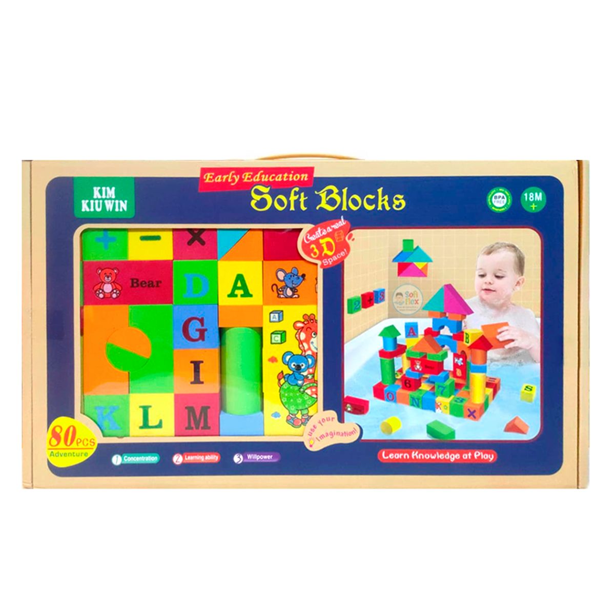 GENERICO - Bloques De Construcción De Eva Soft Juego Rompecabezas 80pcs