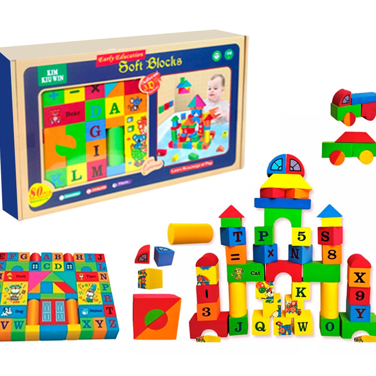GENERICO - Bloques De Construcción De Eva Soft Juego Rompecabezas 80pcs