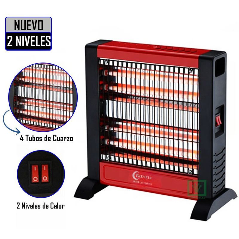 GENERICO - ESTUFA  DE  QUARZO  500W 1000W  2INTERRUPTORES.