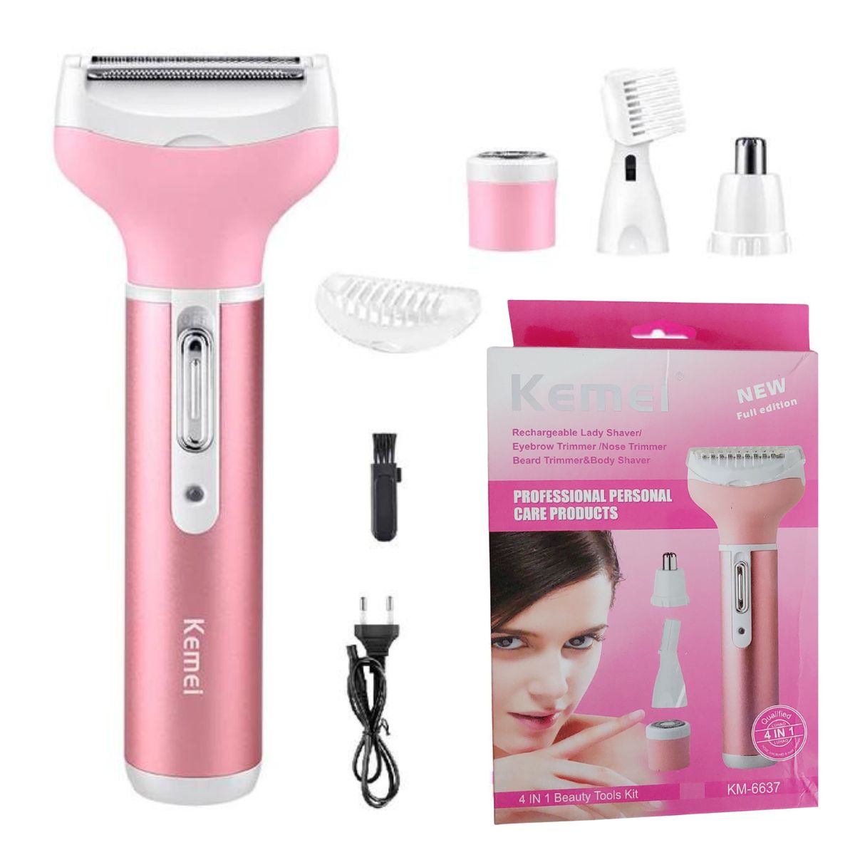 KEMEI - Depiladora para Dama KEMEI 4 en 1