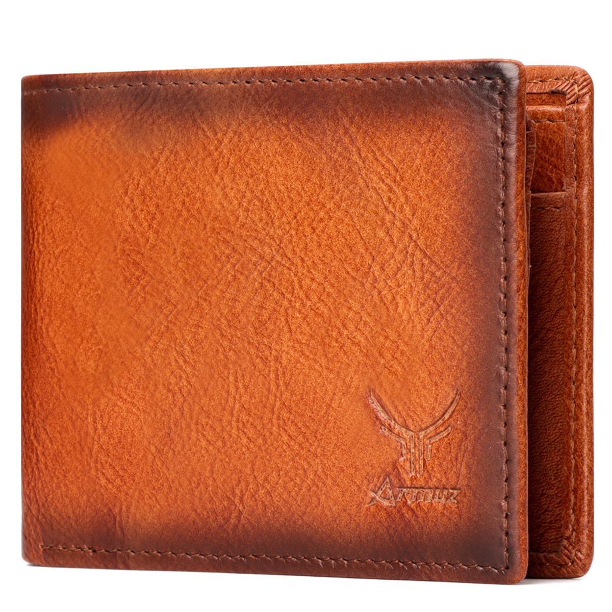 ARMUZ - Billetera de Cuero Vacuno Diseño Clásico con RFID AR13 Hombre