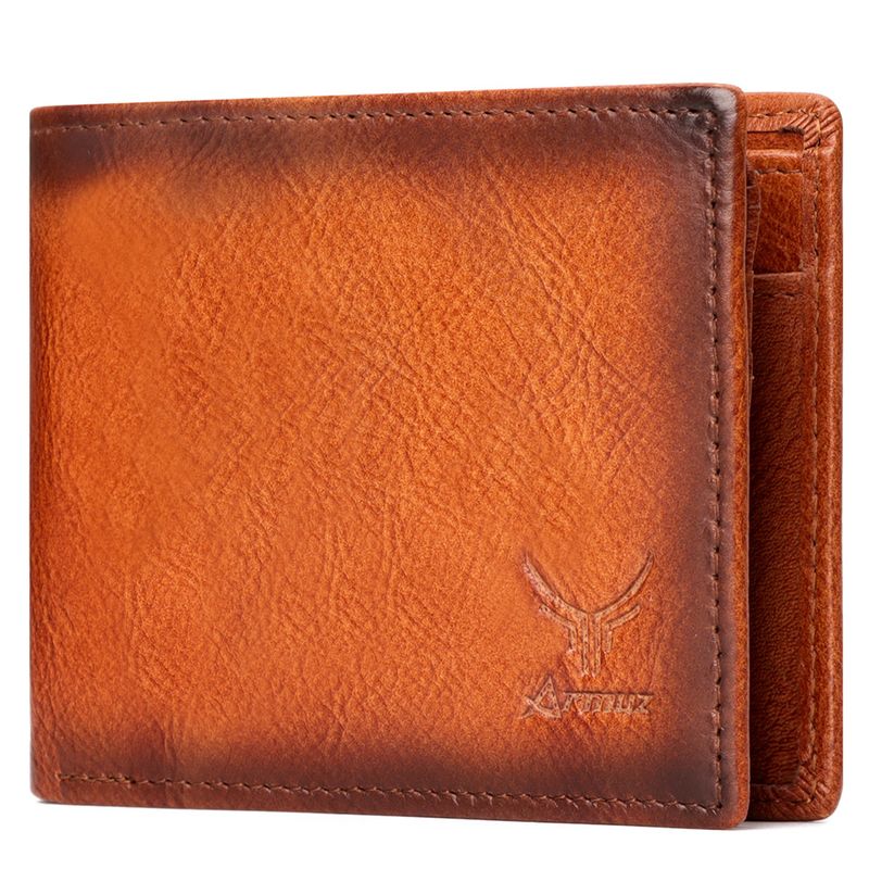 ARMUZ - Billetera de Cuero Vacuno Diseño Clásico con RFID AR13 Hombre