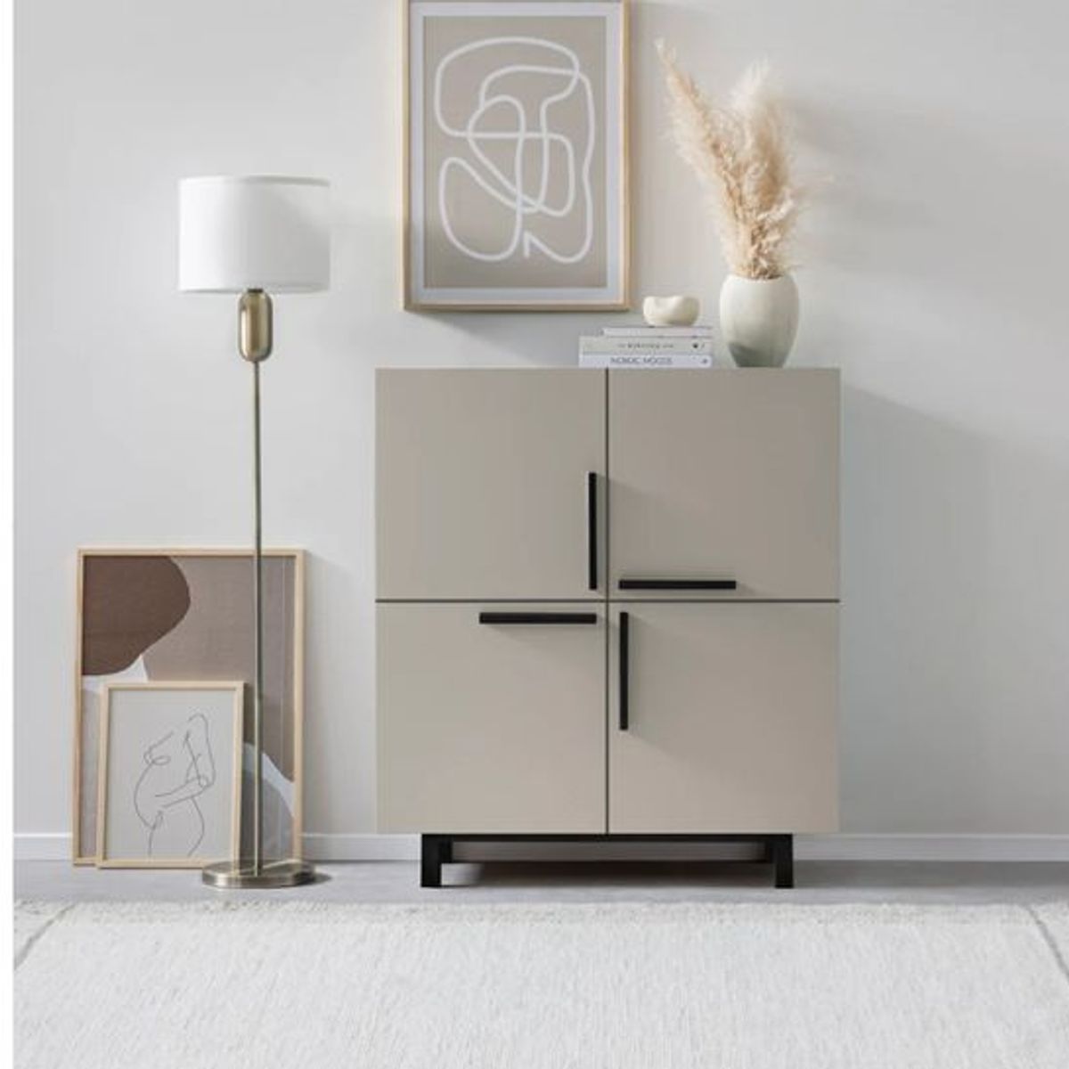 GENERICO - Mesa de Noche Funcional de Melamina con Cajones Espaciosos