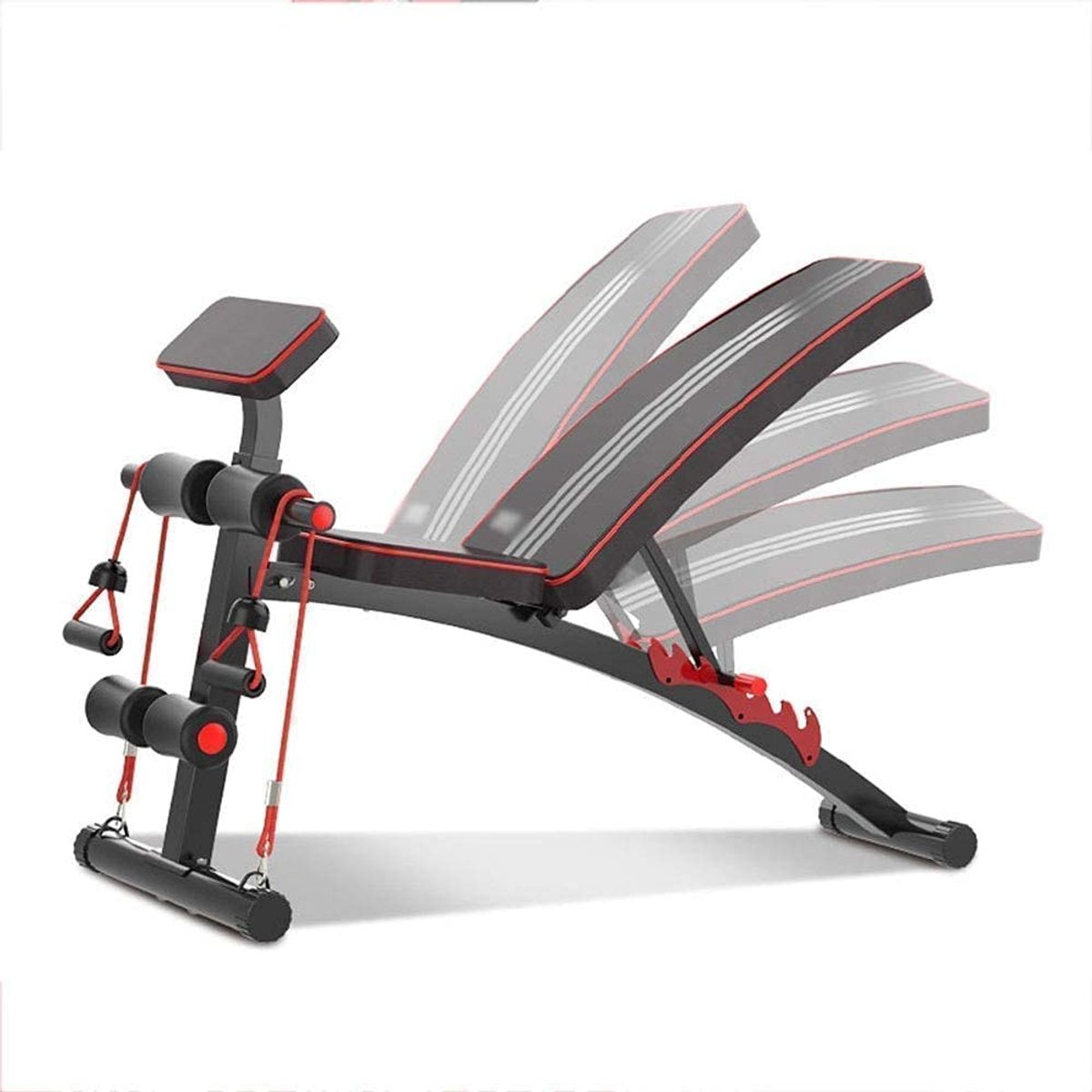 GENERICO - Banca Libre Multifuncion Press Predicador Piernas  Ligas