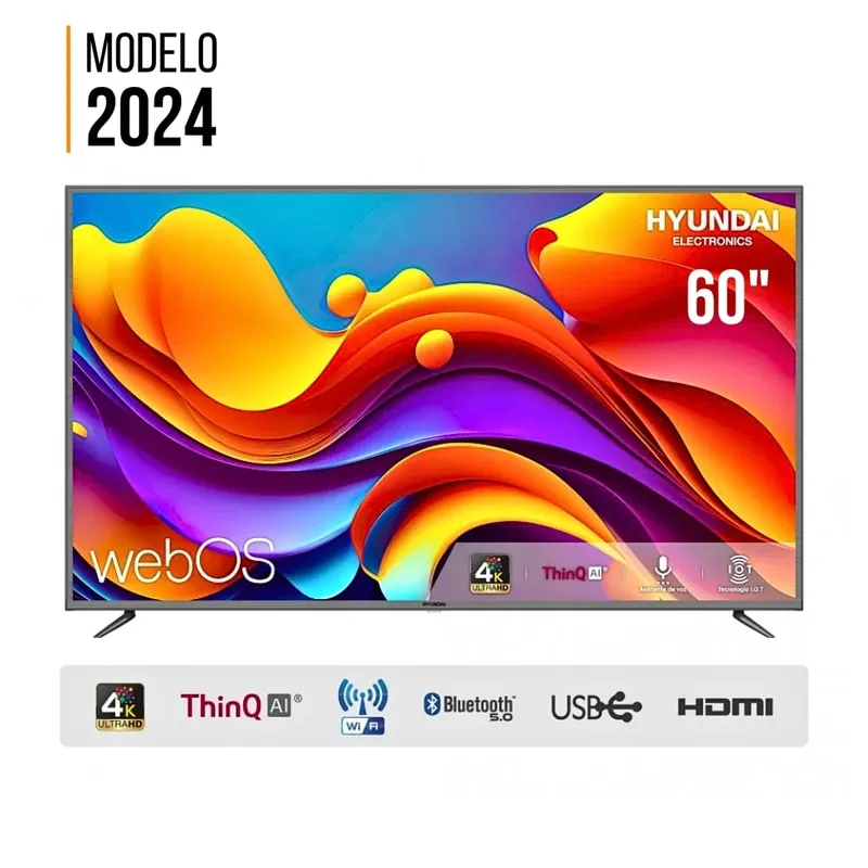 HYUNDAI - Televisor HYUNDAI 60 pulg. LED UHD 4K Smart TV HYLED6003W4KM